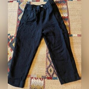 Madewell pull-on textured cotton black pants
